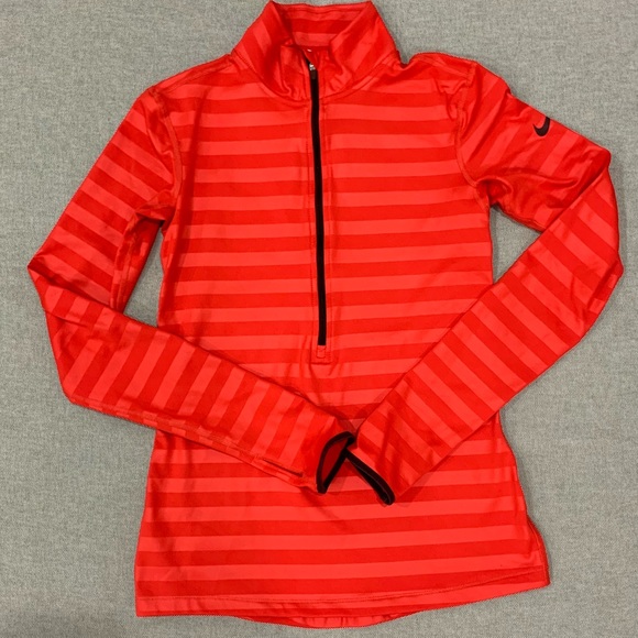 nike women's pro warm half zip